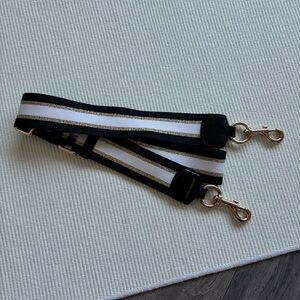 Marc Jacobs Black White Gold Glitter Bag Strap